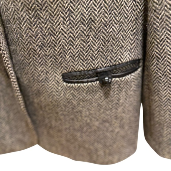 Manchester 100% Wool Womens Herringbone Blazer 14 (Runs Small Fits M) Vintage - Picture 6 of 15